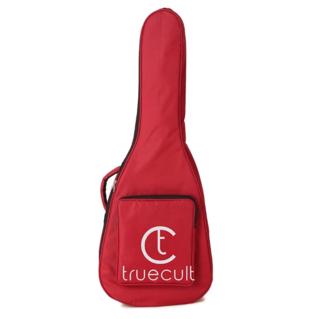 True Cult Acoustic Guitar Bag (Red) – Fits 38"-42" guitars, durable and protective.