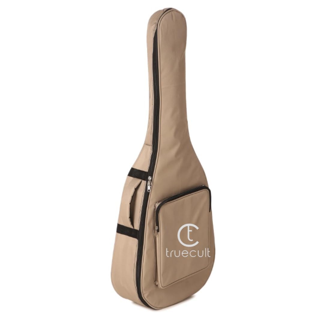 True Cult Acoustic Guitar Bag (Cream) – Fits 38"-42" guitars, durable and protective.