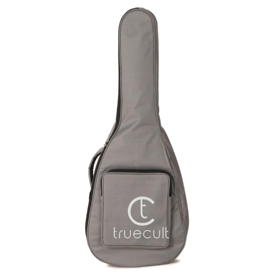 True Cult Acoustic Guitar Bag (Light Grey) – Fits 38"-42" guitars, durable and protective.