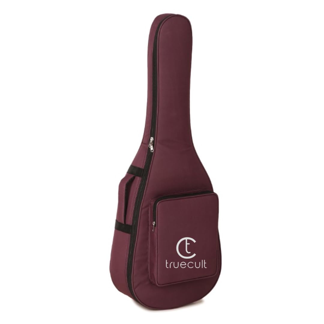 True Cult Acoustic Guitar Bag (Wine Red) – Fits 38"-42" guitars, durable and protective.