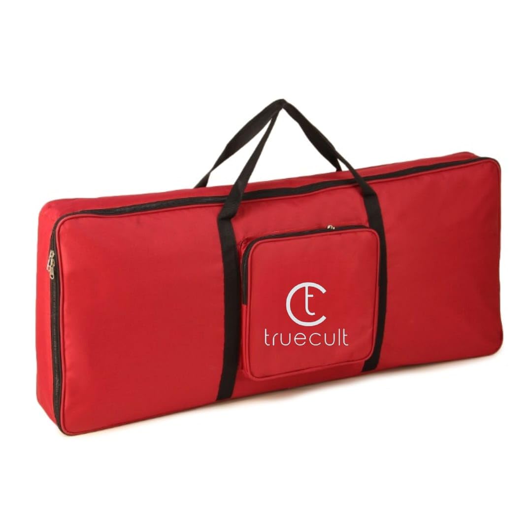 True Cult 37-Key Keyboard Bag (Red) – Padded & Protective for Yamaha/Casio