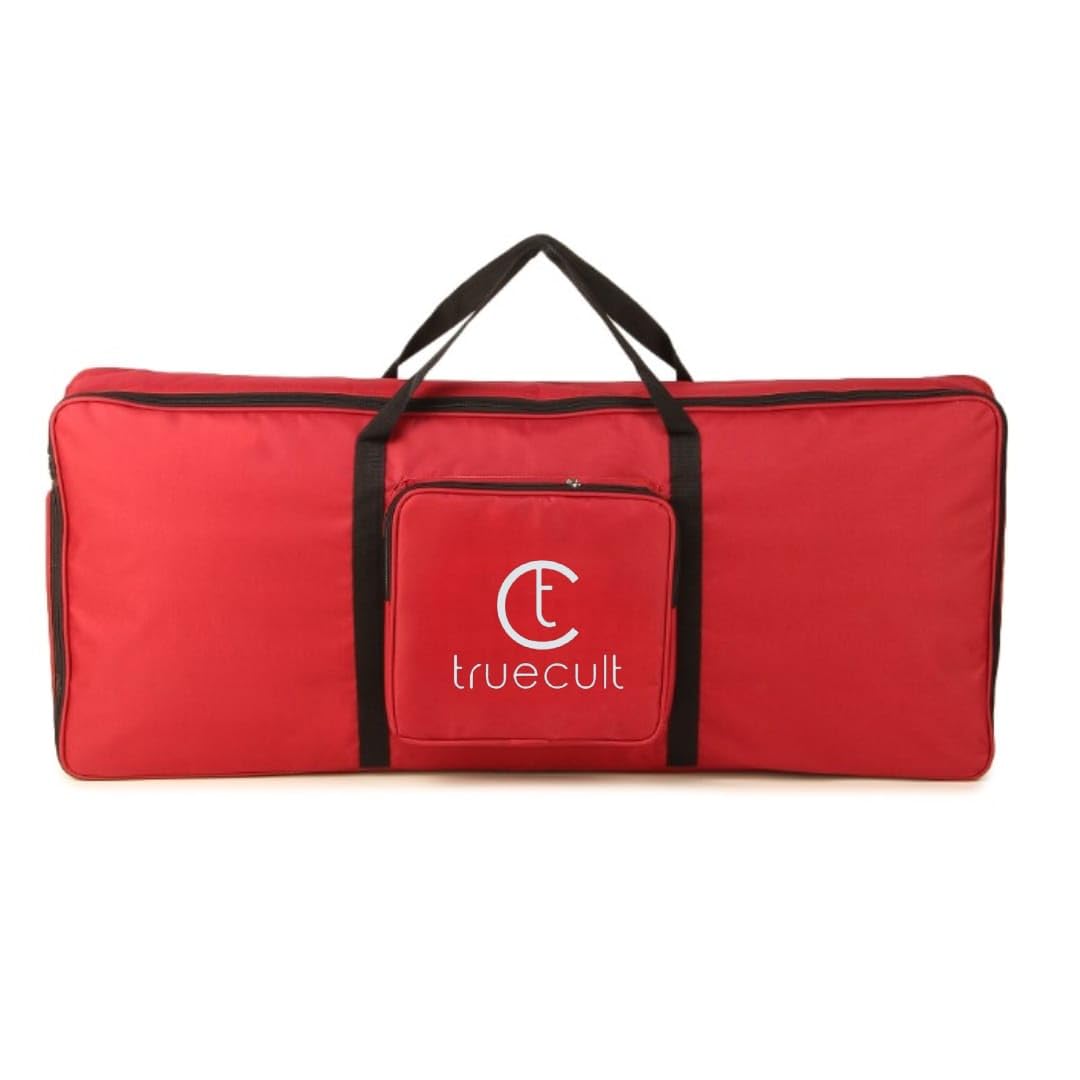 True Cult 37-Key Keyboard Bag (Red) – Padded & Protective for Yamaha/Casio