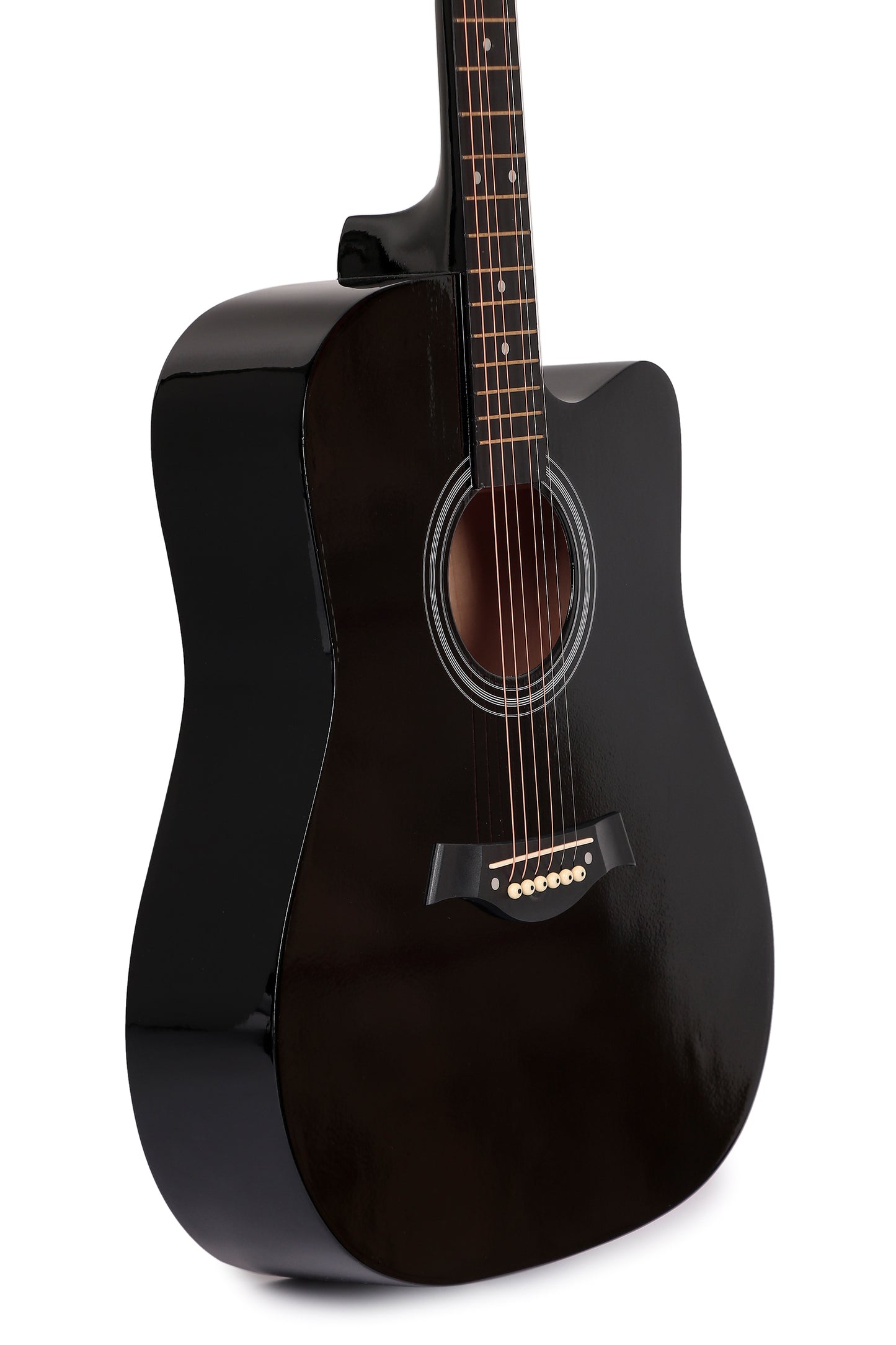 Intern 41 inch Acoustic Guitar with Picks - Black
