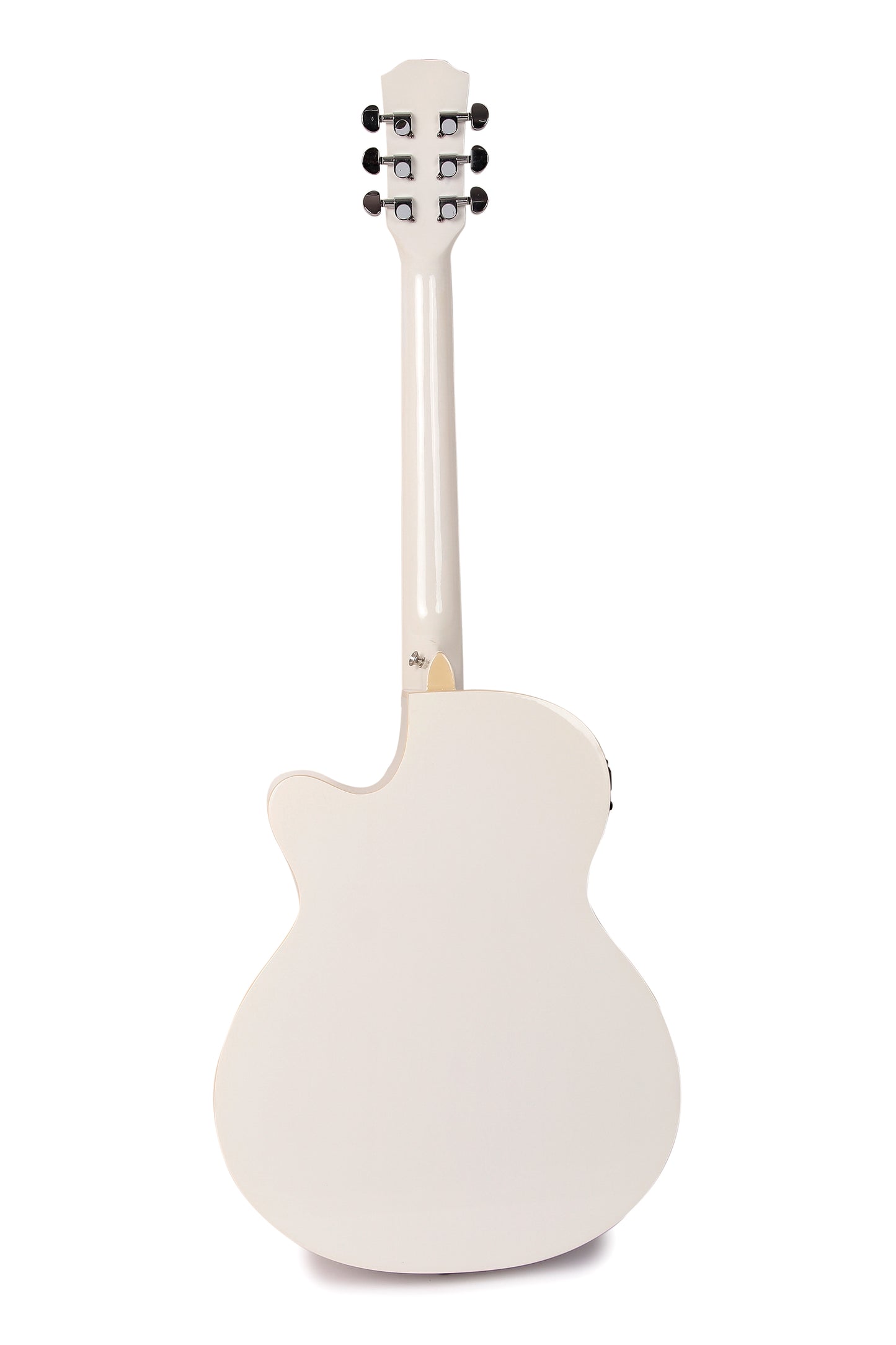 INTERN 40" Electric Acoustic White Guitar With EQ, Set Of Strings, Strap, Picks And Bag