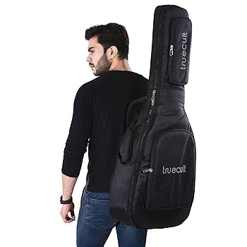 True Cult Acoustic Guitar Bag/Cover with Foam Padding {Black} Strong and Durable for all sizes and shapes folk/classical guitars 38", 39", 40", 41"