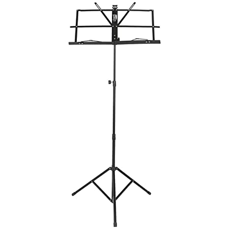 Intern Adjustable Orchestra Music Stand with Carry Bag (Black)