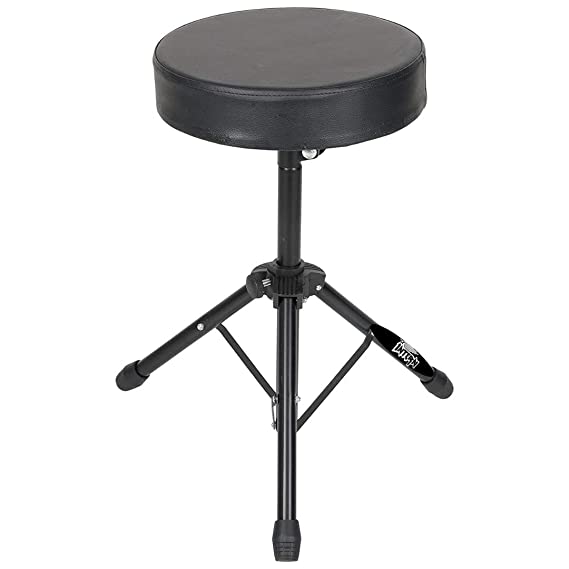 Intern Drum Throne (Black) – Adjustable Seat & Tripod Base (INT-DST-01)