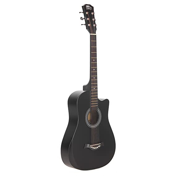 INTERN Cutaway Design Acoustic Guitar Pack - Black Carbon Fiber