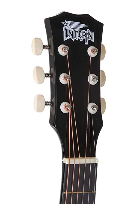 Intern INT-38C Acoustic Guitar Kit with Bag, Strings, Pick Strap (Black)INT 38C BK