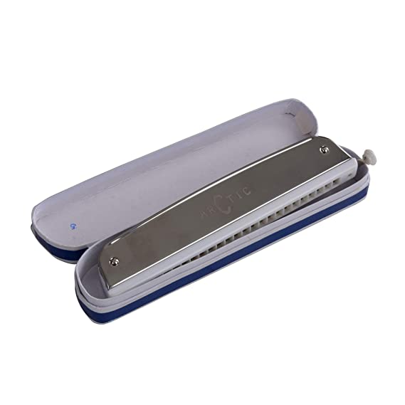 ARCTIC C Scale 24-Hole Chromatic Scale Changer Harmonica with Case – Premium Mouth Organ