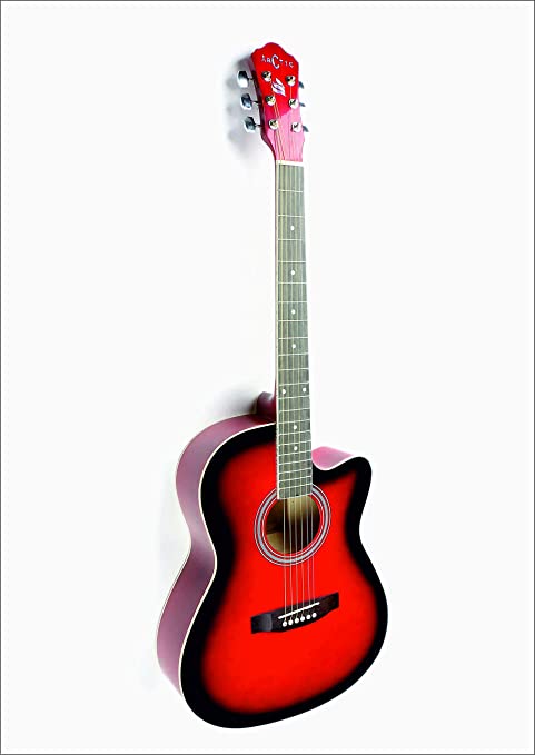ARCTIC Sky Series 39" Guitar Ultra Pack with Bag, Picks, Stand & Tuner (Red)