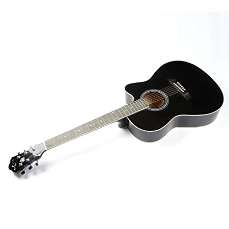 ARCTIC Sky Series 39" Guitar with Bag, Picks, Strap & Strings (Black)