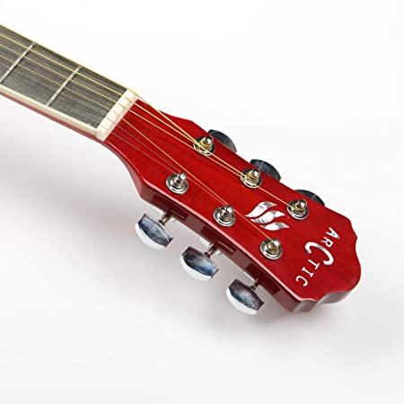 ARCTIC Sky Series 39" Guitar Ultra Pack with Bag, Picks, Stand & Tuner (Red)