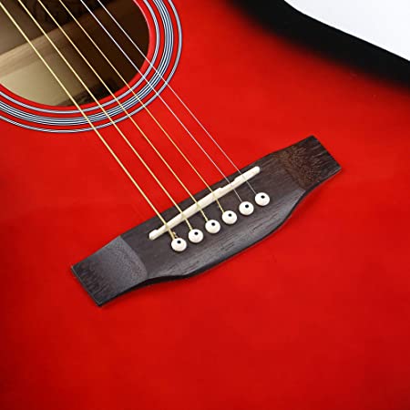 ARCTIC Sky Series 39" Guitar Ultra Pack with Bag, Picks, Stand & Tuner (Red)