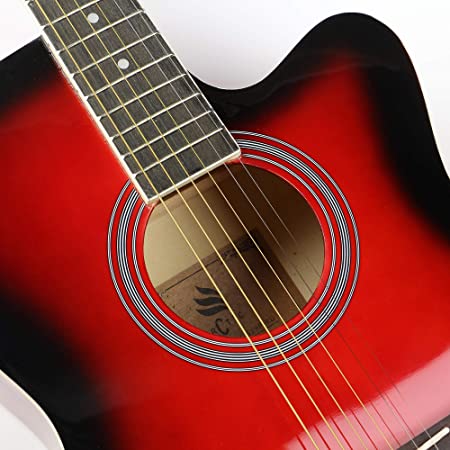 ARCTIC Sky Series 39" Guitar Ultra Pack with Bag, Picks, Stand & Tuner (Red)