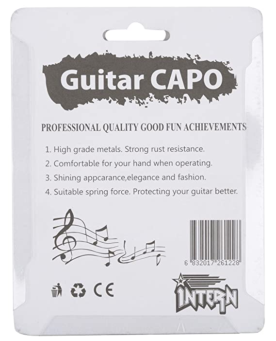 Intern INT-GC01 One-Handed Trigger Alloy Guitar Capo for Ukulele & Guitars