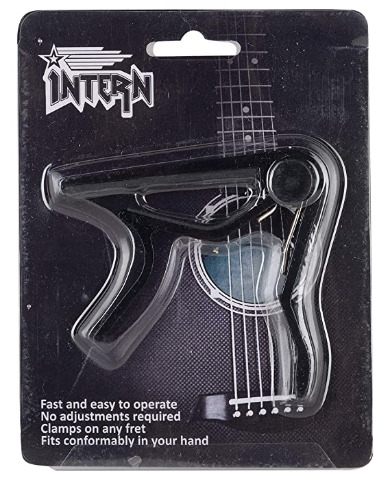 Intern INT-GC01 One-Handed Trigger Alloy Guitar Capo for Ukulele & Guitars