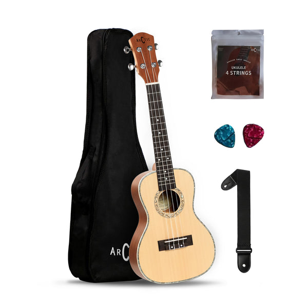 Arctic 24 Inch Concert Ukulele with Bag & Strings
