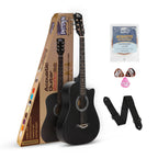 Intern 38 Inch Carbon Fibre Acoustic Guitar - Black