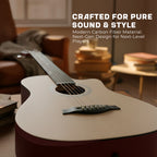 Intern 38 Inch Carbon Fibre Acoustic Guitar - Natural