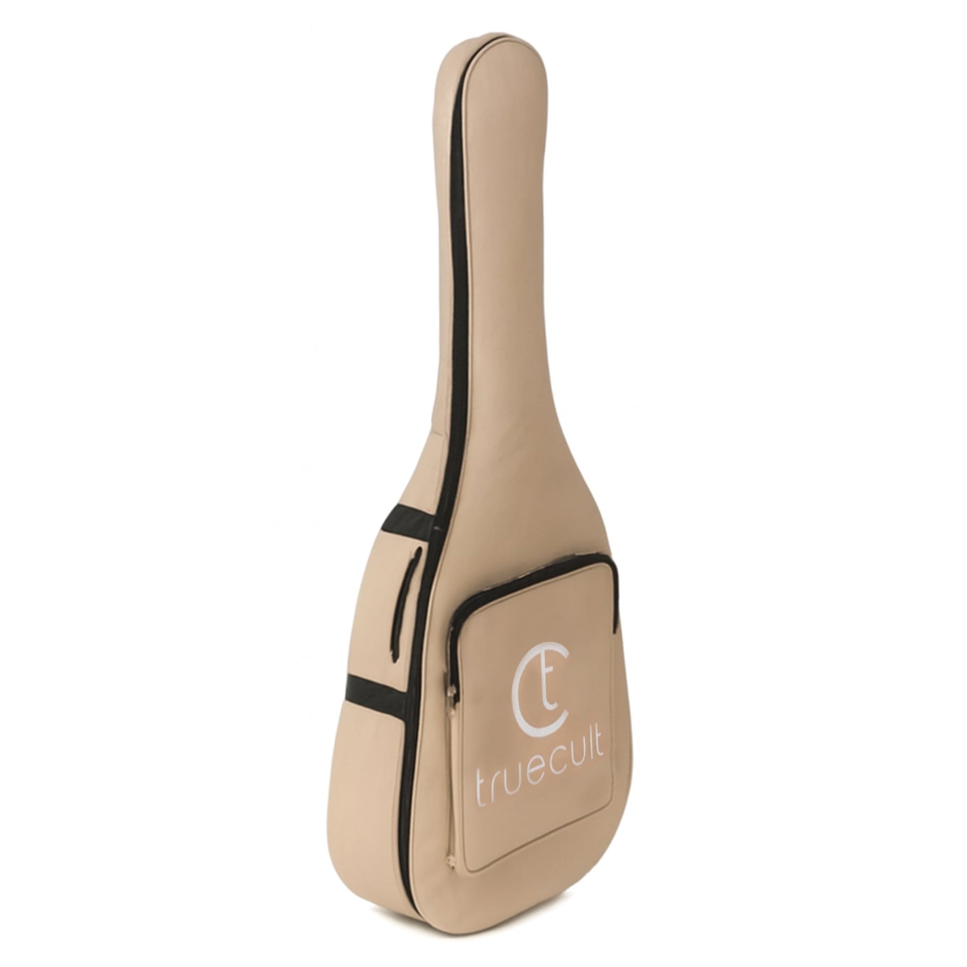 Beige guitar case with black accents on a white background Water-resistant acoustic guitar gig bag for yamaha kadence fender 