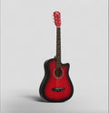 Intern INT-38C-RD | 38" Acoustic Guitar Kit - Red Matte Finish