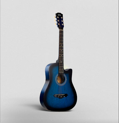 Intern INT-38C Acoustic Guitar – Blue Finish with Bag & Picks