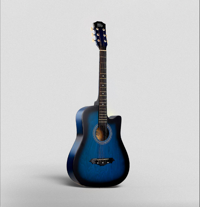 Intern INT-38C Acoustic Guitar – Blue Finish with Bag & Picks