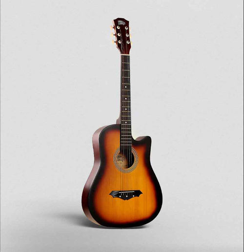 Intern INT-38C-LGP-3TS | Acoustic Guitar – Sunbrust Finish with Bag & Picks