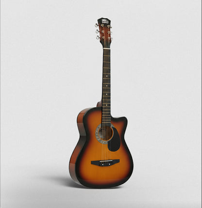 Intern INT-38C Acoustic Guitar Set - Sunbrust Glossy Finish