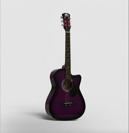Intern INT-38C Acoustic Guitar Set - Violet Glossy Finish