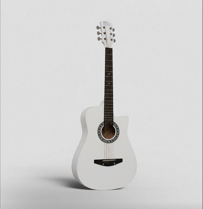 Intern INT-38C | 38" Acoustic Guitar Kit - White Matte Finish