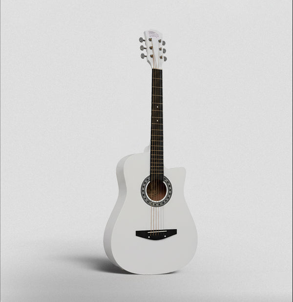 Intern INT-38C | 38" Acoustic Guitar Kit - White Matte Finish