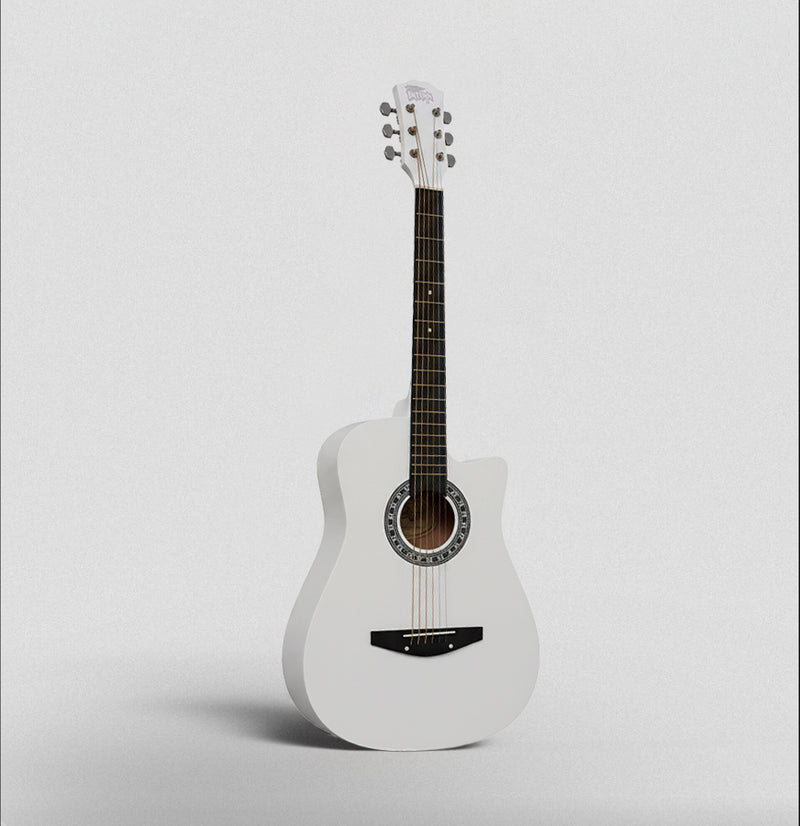 Intern INT-38C | 38" Acoustic Guitar Kit - White Matte Finish