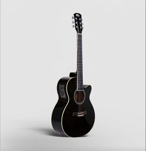 INTERN 40" Cutaway Acoustic Guitar – Equalizer, Pickup & Accessories | Black