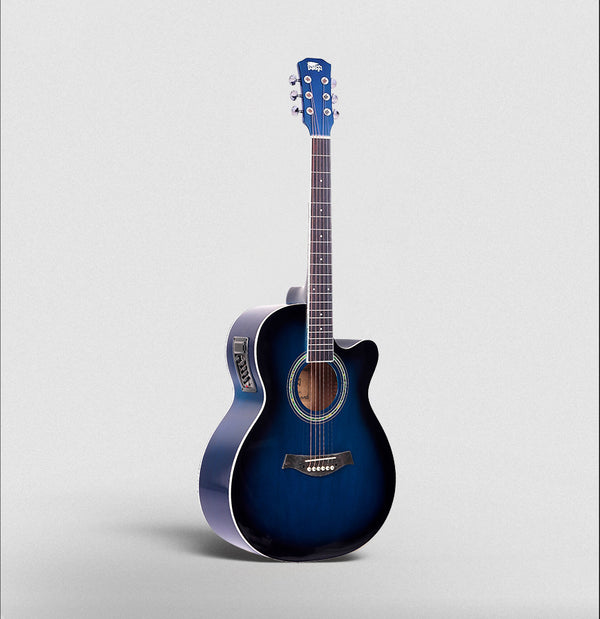 Intern 40 inch Semi-Acoustic Guitar Kit - Blue