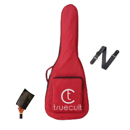 True Cult Acoustic Guitar Bag (Red) – Fits 38"-42" guitars, durable and protective.