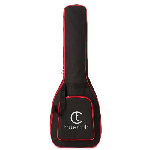 True Cult Acoustic Guitar Bag (Red/Black) – Fits 38"-42" guitars, durable and protective.