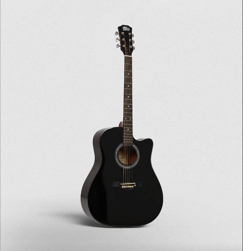Intern 41 inch Acoustic Guitar with Picks - Black