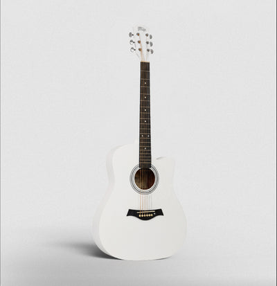 Intern 41 Inch Acoustic Guitar Set – White