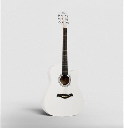 Intern 41 Inch Acoustic Guitar Set – White