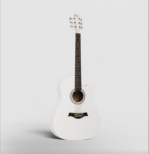 Intern 41 Inch Acoustic Guitar Set – White