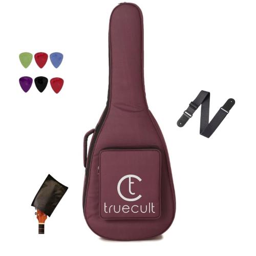 True Cult Acoustic Guitar Bag (Wine Red) – Fits 38"-42" guitars, durable and protective.