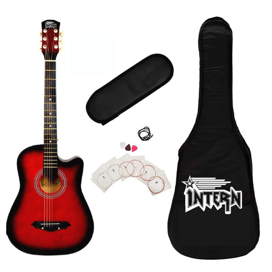 Intern INT-38C Acoustic Guitar Kit (Red)