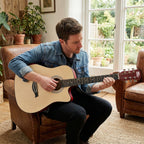 Intern 38 Inch Carbon Fibre Acoustic Guitar - Natural