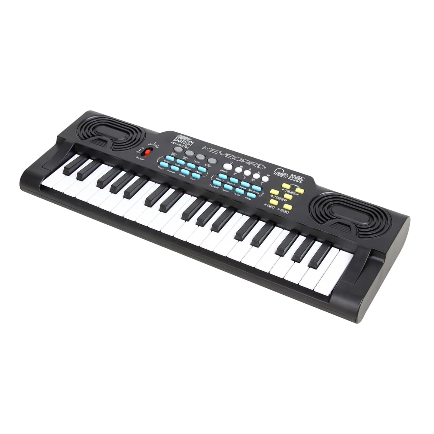 Intern 37-Key Mini Keyboard Piano with Microphone and Power Adapter