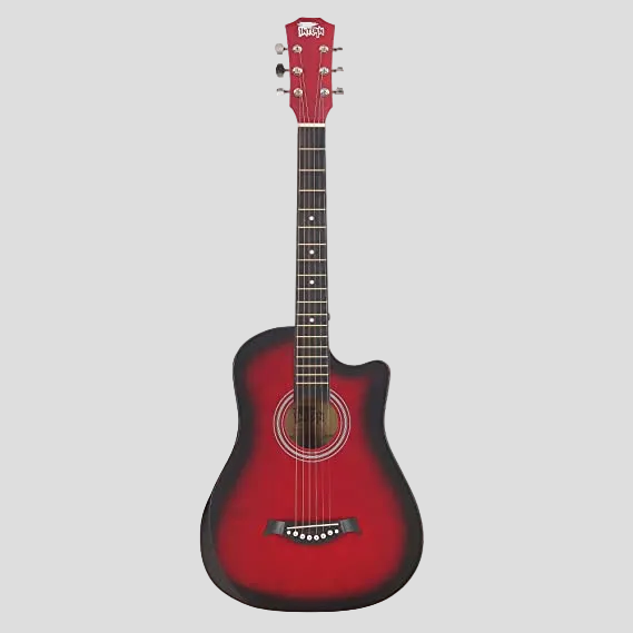 Intern 38 Inch Carbon Fibre Acoustic Guitar - Red