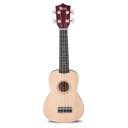 REVEL 21" Soprano Ukulele (Natural) with Carry Bag & Warm Bright Tone