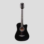 Revel 38 inch Acoustic Guitar with Bags & Picks - Black Glossy Finish
