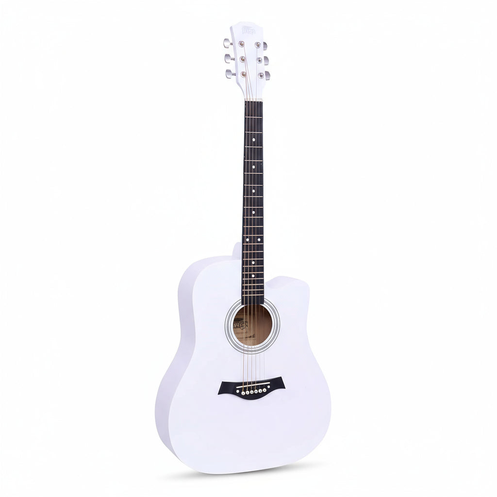 Intern 41 Inch Acoustic Guitar Set – White